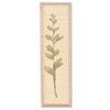 Quadro verticale botanico con foglie verdi e cornice 35x120 cm  45761