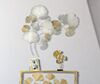 Quadro a pannello foglie con soffio di vento oro grigio argento bianco 85,5x113  41197 - foto 4
