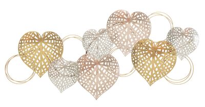 Decorazione da appendere cuori in metallo 91x39,5  40739