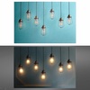 Immagine aggiuntiva di Quadro stampa lampadine sfondo azzurro con led 60x40  43557