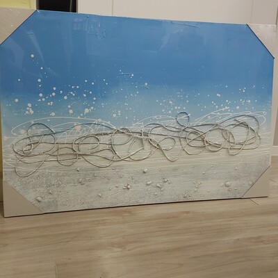 Quadro singolo 90x60cm con mare azzurro e spiaggia 40847 COLORI E LUCI