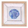 Quadretto mare bordo legno conchiglia blu 30x30 40007 COLORI E LUCI