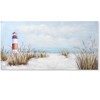 Quadro dipinto angolo natura mare con faro 140x70  43059