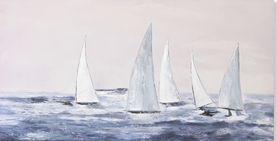 Quadro 120x60 barche a vela con il vento in poppa  41370