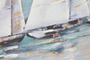 Particolare Quadro su tela barche a vela cielo azzurro 90x60