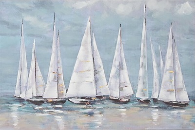 Quadro su tela barche a vela cielo azzurro 90x60 41357 COLORI E LUCI