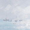 Particolare di Quadro di mare con barche sulla spiaggia grande 100x100  42984