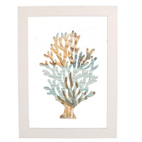 Quadro con corallo toni naturali azzurri 30x40 43539 COLORI E LUCI
