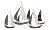 Quadro decorazione parete metallo barche a vela 91x55,9  40794