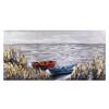 Altra fotografia quadro mare barche rossa e blu sul mare