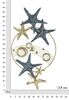Quadro lungo verticale in metallo con stelle marine 50,2x90,8  41129 - foto 5