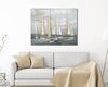 Quadro mare barche a vela 100x80 particolari oro  40809 - foto 4