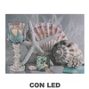 Quadro stampa mare conchiglie vibrazioni mare led 40x30 43560 COLORI E LUCI