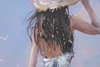 Immagine aggiuntiva di Quadro ragazza con cappello al mare con paesaggio marino 100x70  42987
