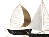 Immagine aggiuntiva di Quadro in metallo barche a vela onde mare dorate 115x63  40505