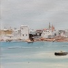Quadro materico scorcio di mare vela rossa e faro 120x60  42361 - foto 4