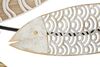 Particolare di Quadro 118x46,4 branco pesci oro bianchi in legno e metallo  40752