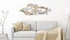 Quadro 118x46,4 branco pesci oro bianchi in legno e metallo  40752 - foto 4