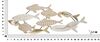 Quadro 118x46,4 branco pesci oro bianchi in legno e metallo  40752 - foto 5