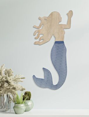 Quadro decorazione da appendere sirena 30,5x60  41497