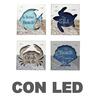 Set 4 quadretti mare 30x30 con led conchiglia pesce tartaruga granchio cm30x30x2,5  43549