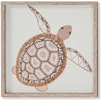 Quadretto tartaruga con cornice in legno 40x40cm  42602