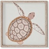 Quadretto tartaruga con cornice in legno 40x40cm  42602