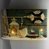 Immagine aggiuntiva di Quadro stampa vibrazioni del mare salvagente conchiglie led 60x40  43559