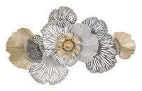 Composizione decorativa da muro con fiore centrale e foglie 59x97,8 41295 COLORI E LUCI