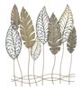 Immagine aggiuntiva di Quadro in metallo design composizione in rilievo di foglie 87x75cm  40304