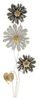 Immagine aggiuntiva di Decorazione 3d da parete quadro metallo fiori spruzzi oro 35x88  40445