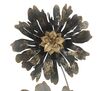 Particolare di Decorazione 3d da parete quadro metallo fiori spruzzi oro 35x88  40445