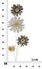 Decorazione 3d da parete quadro metallo fiori spruzzi oro 35x88  40445 - foto 5