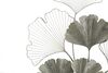 Particolare di Decorazione a quadro in metallo argento foglie griglia 62x86  40444