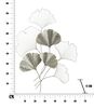 Decorazione a quadro in metallo argento foglie griglia 62x86  40444 - foto 5