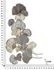 Decorazione grande verticale quadro in metallo argento scuro oro foglie di ginkgo 76x126  41202 - foto 5