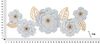 Decorazione quadro verticale orizzontale lungo bianco e oro 158x60  40959 - foto 5