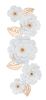 Decorazione quadro verticale orizzontale lungo bianco e oro 158x60  40959 - foto 6