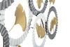 Particolare di Decorazione cerchi grigi bianchi foglie oro modello A 126x58  40641