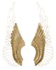 Decorazione da parete coppia di ali con piume dorate 74x105,5  41013