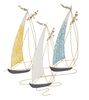Quadro con barche a vela sul mare pannello di metallo lungo 78,7x97,8 41134 COLORI E LUCI