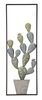 Immagine aggiuntiva di Decorazione da parete in ferro quadro di vaso di cactus 31x90cm  40298