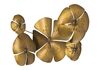 Quadro decorativo in metallo fiori oro scuro 94x50cm  40316 - foto 6