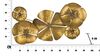 Quadro decorativo in metallo fiori oro scuro 94x50cm  40316 - foto 9