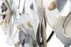 Decorazione da appendere fiori bianchi su metallo sfumature grigie 119x60cm  40380 - foto 8