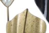 Decorazione grande in metallo da parete quadro griglia foglie nero silver e oro 120x78,5cm  40313 - foto 4