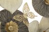 Particolare di Decorazione da parete magnifica corona di fiori con farfalle e pompn 72,4x74  40951