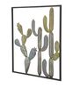 Ulteriore dettaglio di Decorazione in metallo da parete cactus bordo quadro 50cm  40300