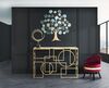 Decorazione da parete a quadro in metallo albero oro blu azzurro 89x90cm  40314 - foto 5