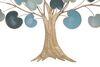 Decorazione da parete a quadro in metallo albero oro blu azzurro 89x90cm  40314 - foto 6